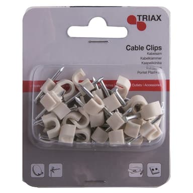 Triax kaapelikiinnike (valkoinen) Triax kaapelikiinnike (valkoinen)