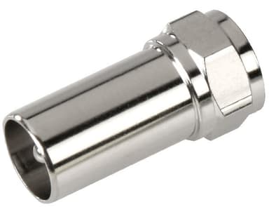 Triax liitin suora Coax-uros - F-uros (2 kpl)