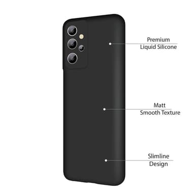 Samsung Galaxy A72 Nestemäinen silikoni Kotelo- Black