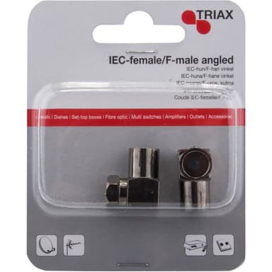 Triax IEC naaras-F-uros-kulmaliitäntä