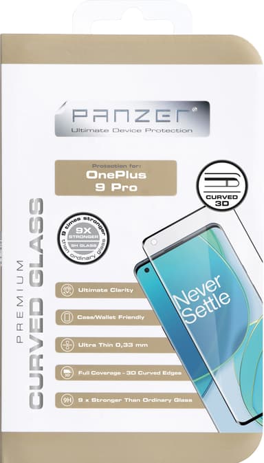 Panzer OnePlus 9 Pro näytönsuoja (kaareva)