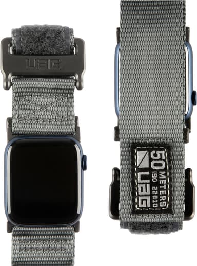 Urban Armor Gear 42-45 mm Apple Watch Active Strap ranneke (harmaa)