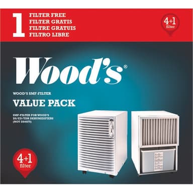 Woods kosteudenpoistajan lisäsuodatin (5 kpl pakkaus)
