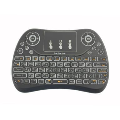 Langaton mininäppäimistö LED 2,4 GHz, kosketuslevy harmaa