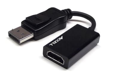 ACCELL-aktiivinen DisplayPort - HDMI -sovitin, tukee 4K-taajuutta 60 Hz: ssä, musta