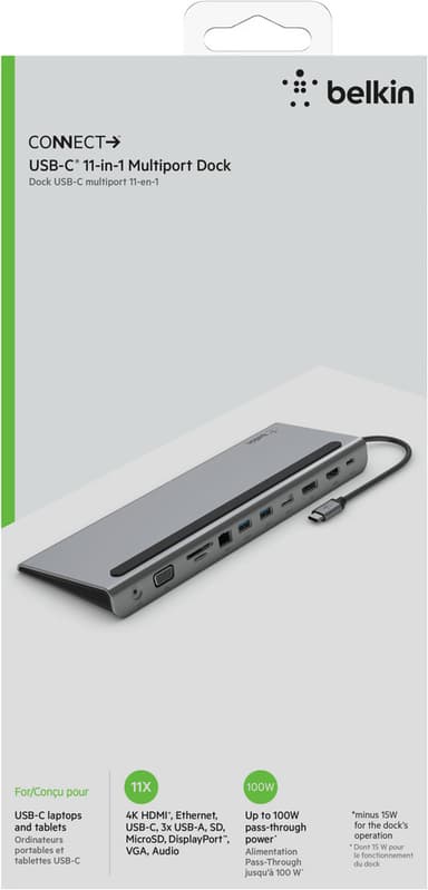 Belkin USB-C 11-in-1 Multiport telakointiasema