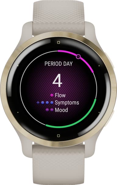 Garmin Venu 2S GPS älykello (vaalea kulta/vaalea hiekka)