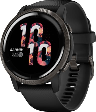 Garmin Venu 2 GPS älykello (musta liuskekivi)