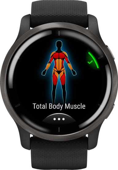 Garmin Venu 2 GPS älykello (musta liuskekivi)