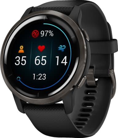 Garmin Venu 2 GPS älykello (musta liuskekivi)