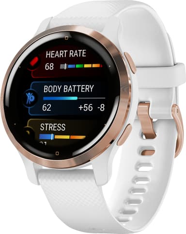 Garmin Venu 2S GPS älykello (ruusukulta/valkoinen)