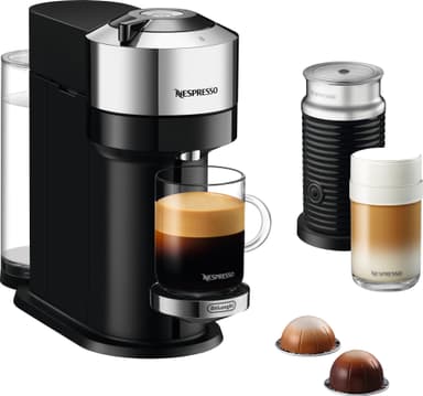 NESPRESSO® Vertuo Next kapselikeitin, DeLonghi ENV120CAE (Pure Chrome)
