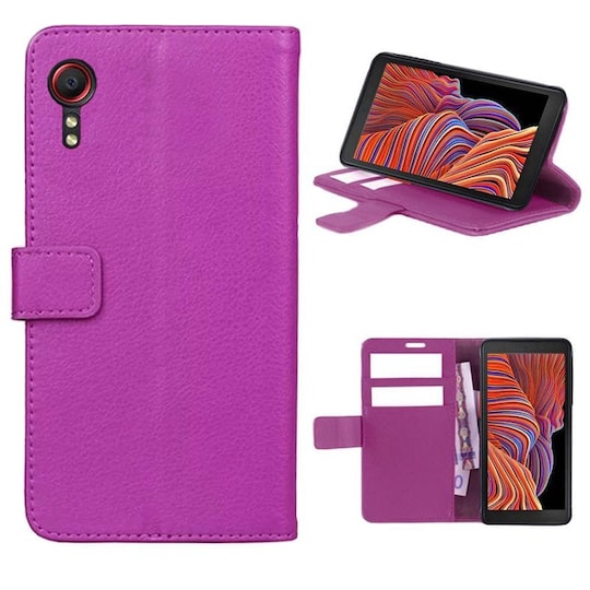 Lompakkokotelo 2-kortti Samsung Galaxy Xcover 5  - violetti