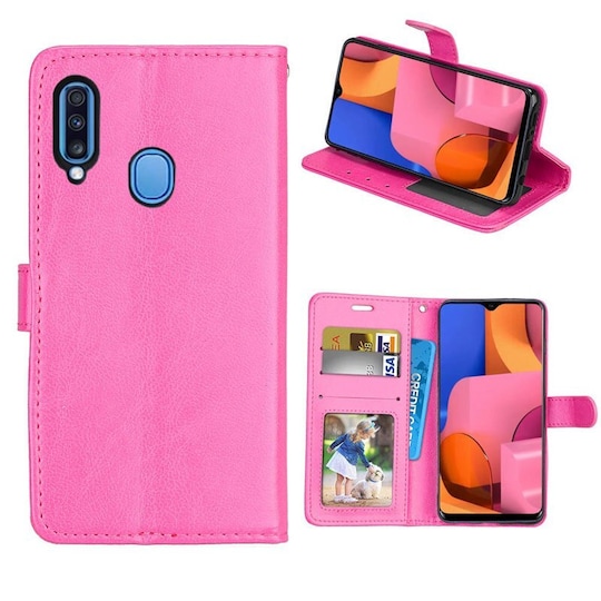 Lompakkokotelo 3-kortti Samsung Galaxy A20s  - pinkki