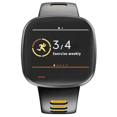 Twin Sport Rannekoru Armband Fitbit Sense - Musta/keltainen