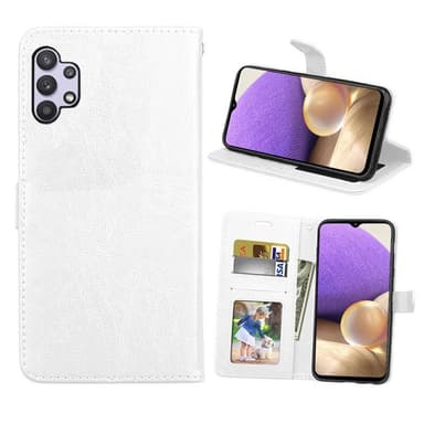 EZO Lompakkokotelo 3-kortti Samsung Galaxy A32 5G  - valkoinen
