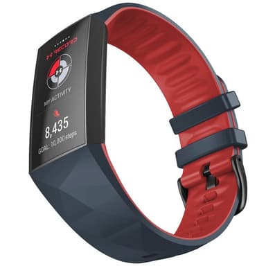 Twin Sport Rannekoru Armband Fitbit Charge 4- Tummanharmaa/punainen