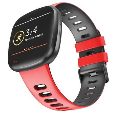 Twin Sport Rannekoru Armband Fitbit Sense - Punamusta