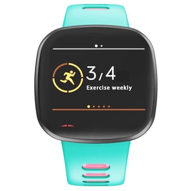 Twin Sport Rannekoru Armband Fitbit Versa 3 - Minttu/vaaleanpunainen
