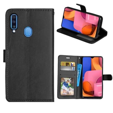Lompakkokotelo 3-kortti Samsung Galaxy A20s  - musta