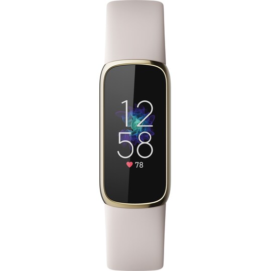 Fitbit Luxe aktiivisuusranneke (pehmeä kulta/valkoinen)
