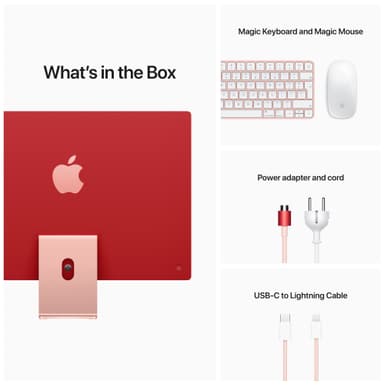 iMac 24" 8C CPU/7C GPU/256 (pinkki)