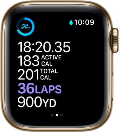 Apple Watch Series 6 40mm GPS+Cellular (kultateräs/laivastons. rann.)