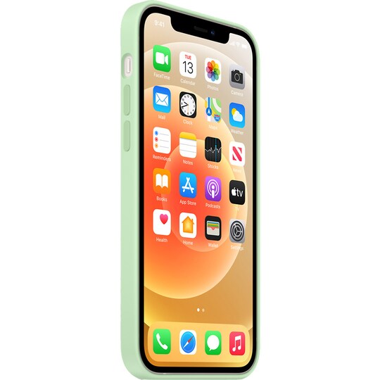 iPhone 12/12 Pro MagSafe silikoninen suojakuori (pistaasi)