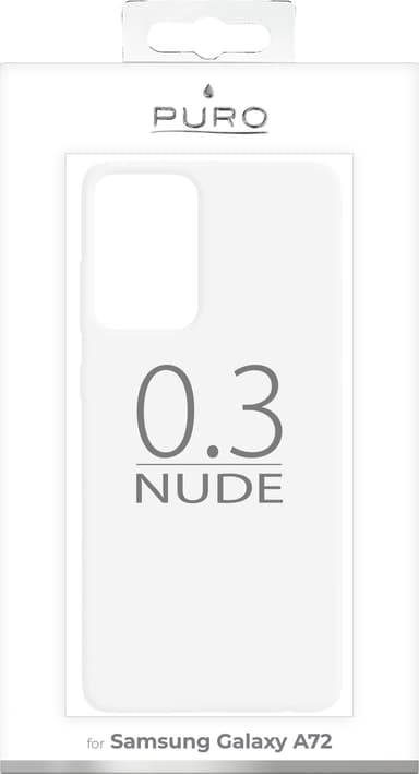 Puro 0.3 Nude Samsung Galaxy A72 suojakuori (läpinäkyvä)