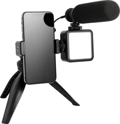 Wistream kolmijalka mikrofonilla ja LED-valolla