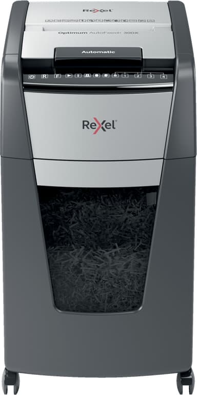 Rexel Optimum AutoFeed+ 300X paperisilppuri (ristiinleikkaus)
