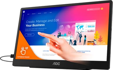 AOC 16T2 15,6" kannettava näyttö (musta)