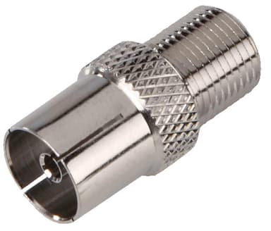 Triax liitin suora F-naaras - IEC -uros