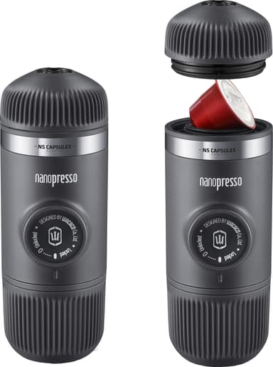 Wacaco Nanopresso kannettava kahvikone + adapteri NANOGREYNS