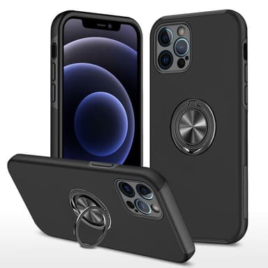iPhone 12 Pro Max sormirenkaan tukijalustan hybridikotelo