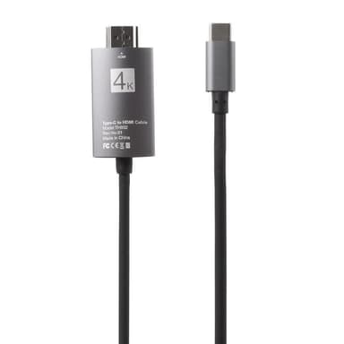 USB-C - HDMI-sovitin 4K nopea sovitin - musta
