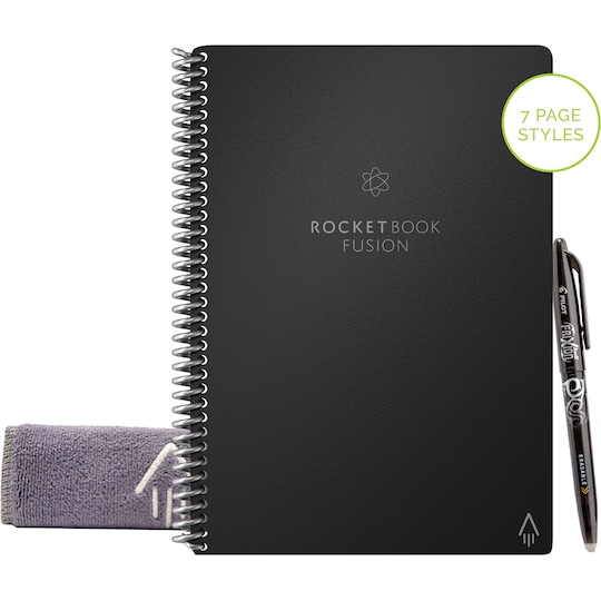 Rocketbook Fusion Executive uudelleenkäytettävä vihko A5 (musta)