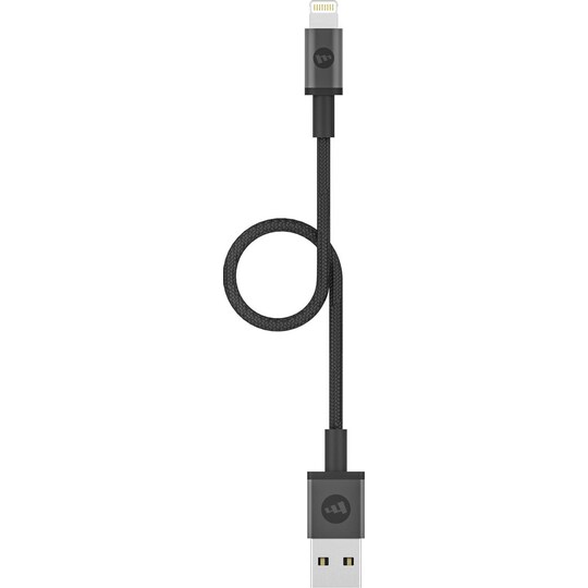 Mophie USB-A - Lightning latauskaapeli 9 cm (musta)