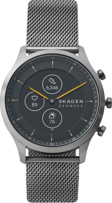 Skagen Jorn Hybrid HR älykello 42mm (harmaa/verkkoteräs)