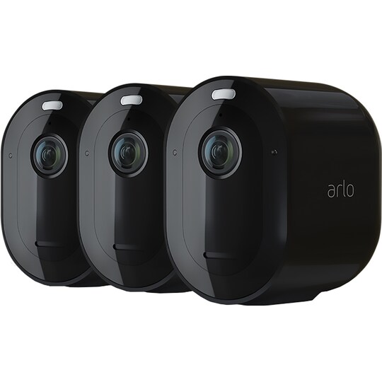 Arlo Pro 4 langaton 2K QHD turvakamera, 3 kpl musta)