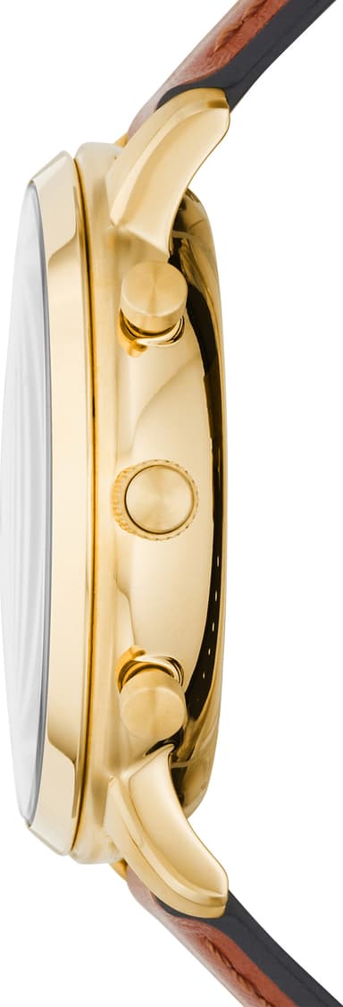 Fossil Neutra Hybrid HR älykello 45mm (kulta/ruskea)