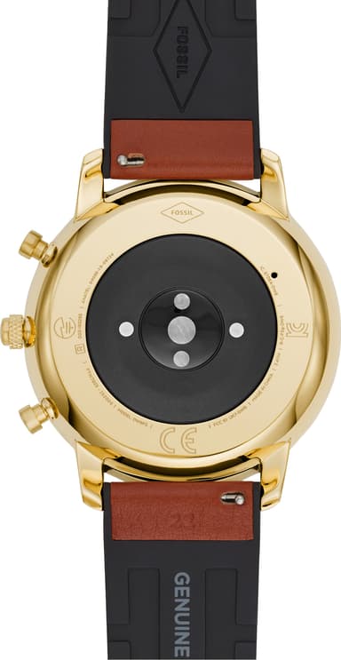 Fossil Neutra Hybrid HR älykello 45mm (kulta/ruskea)