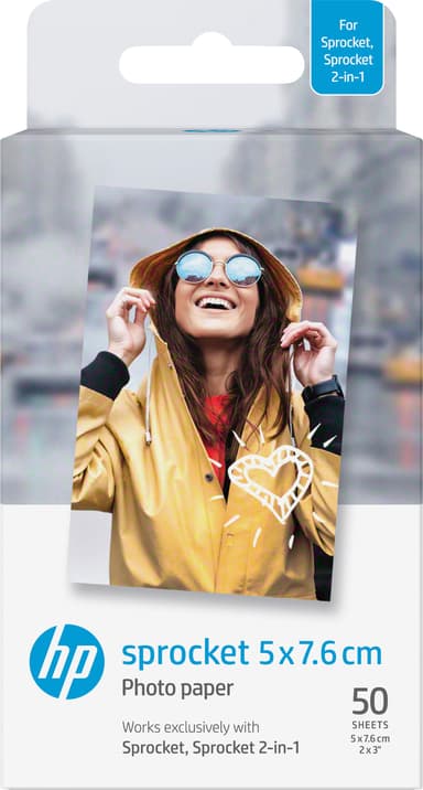 HP Paper Sprocket 2x3 valokuvapaperi (50 kpl)