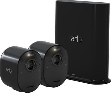 Arlo Ultra 2 4K langaton kamerajärjestelmä (2 kpl, musta)