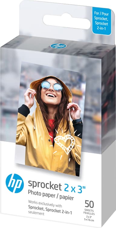 HP Paper Sprocket 2x3 valokuvapaperi (50 kpl)