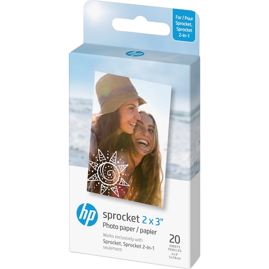 HP Paper Sprocket 2x3 valokuvapaperi (20 kpl)