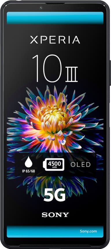 Sony Xperia 10 III - 5G älypuhelin 6/128GB (musta)
