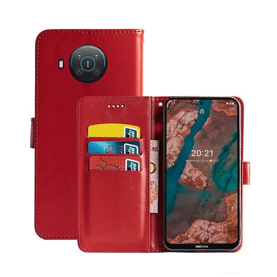 Lompakkokotelo 3-kortti Nokia X20  - punainen