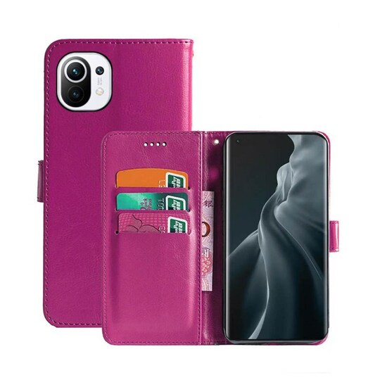 Lompakkokotelo 3-kortti Xiaomi Mi 11  - pinkki