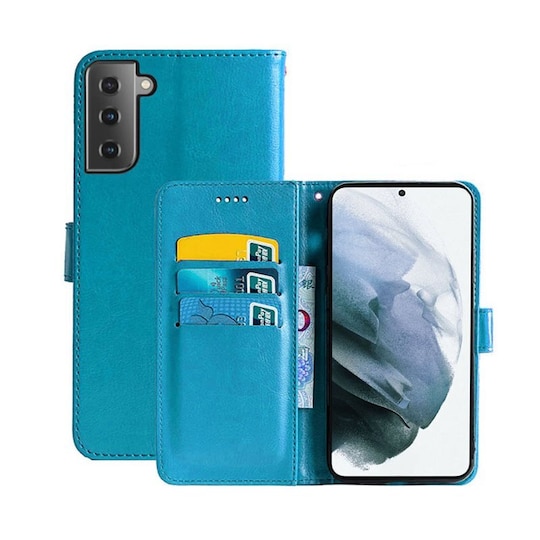 Lompakkokotelo 3-kortti Samsung Galaxy S21 FE  - Vaaleansininen